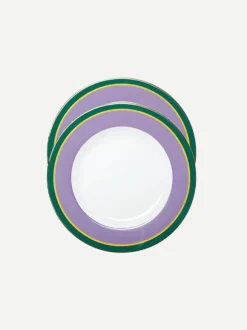 Dinner Plate set of 2 in Rainbow Viola