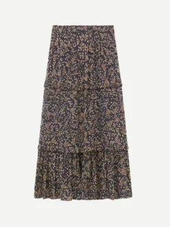 Diya Skirt in Black/Ochre