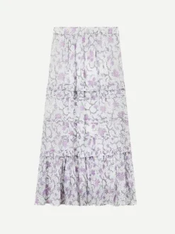 Diya Skirt in Ecru/Lilac