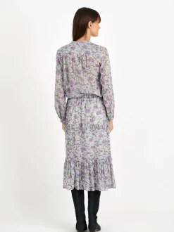 Diya Skirt in Ecru/Lilac