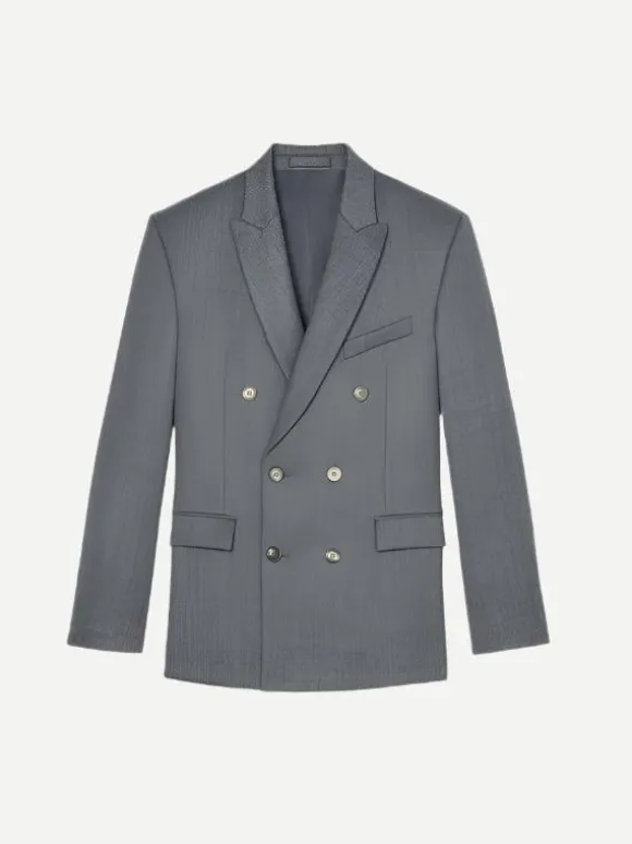Double Breasted Blazer in Charcoal