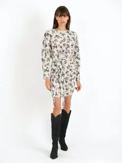 Dulce Dress in Ecru/Midnight
