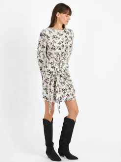Dulce Dress in Ecru/Midnight