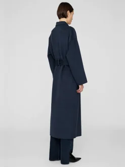 Dylan Maxi Coat in Navy