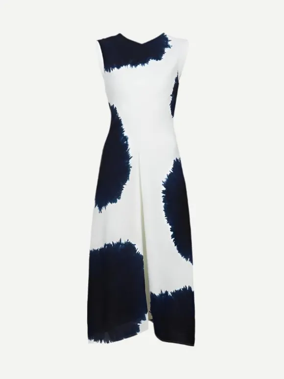 Ella Dress in White Multi