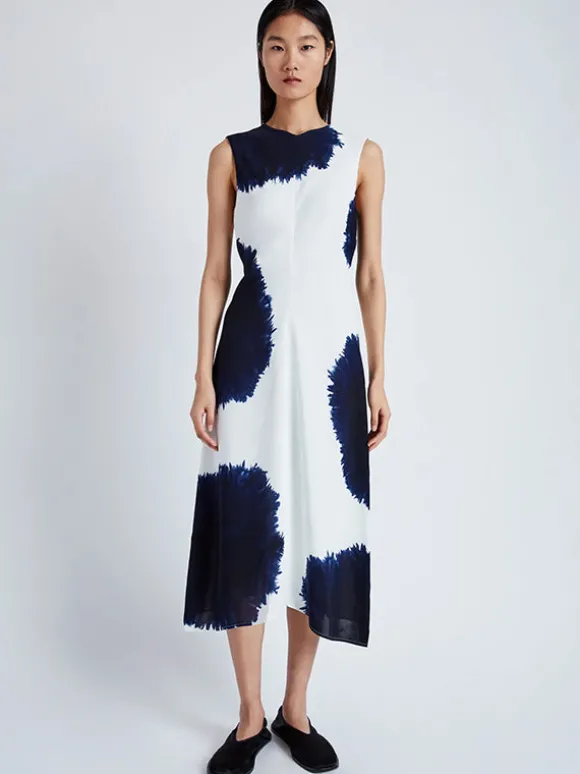 Ella Dress in White Multi