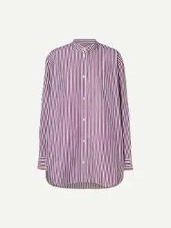 Faby Shirt in Ecru/Burgundy