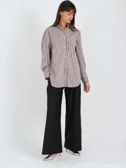 Faby Shirt in Ecru/Burgundy