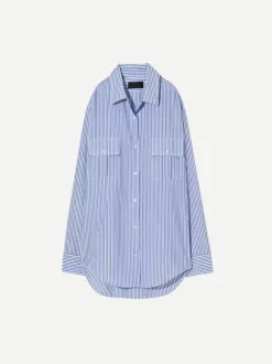 Felicity Shirt in Blue/White Stripe