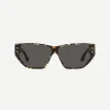 Flat Framed Square Sunglasses in Havana