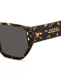 Flat Framed Square Sunglasses in Havana