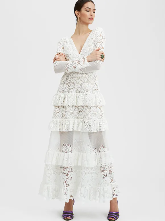 Footloose Lacey Dress in White