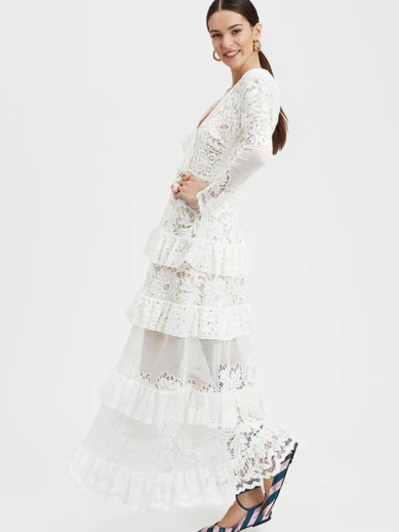 Footloose Lacey Dress in White