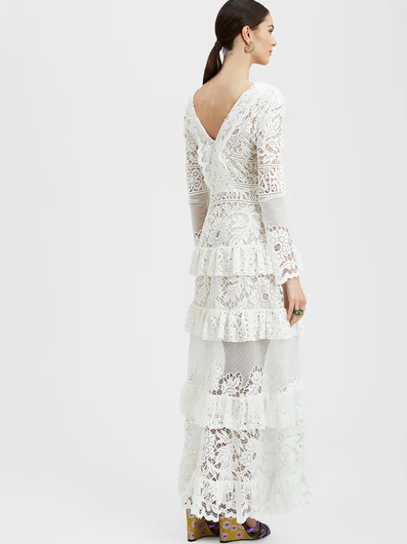 Footloose Lacey Dress in White