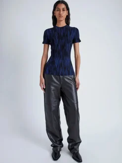 Foster Knit Top in Navy/Black