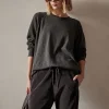 French Terry Relaxed Sweatshirt in Carbon Pigment