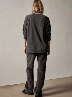 French Terry Relaxed Sweatshirt in Carbon Pigment