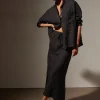 Garmet Dyed Linen Shirt in Black