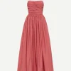 Gathered Bodice Dress in Rose
