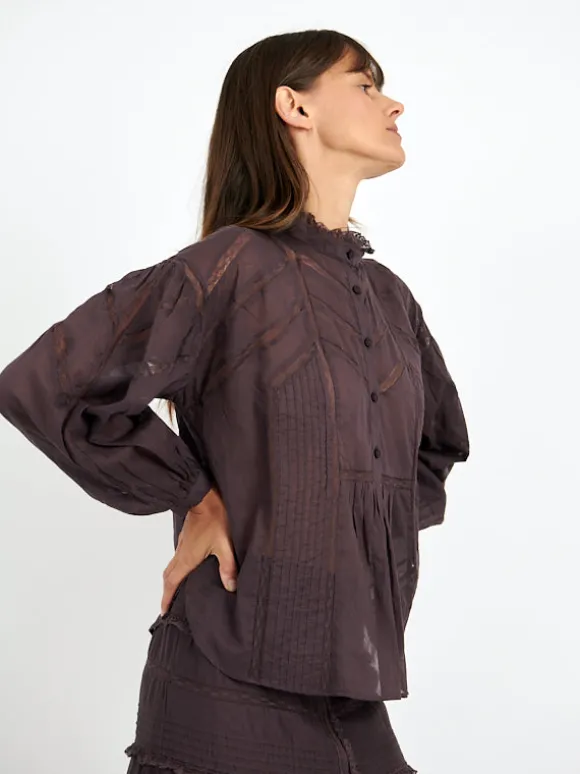 Gelma Top in Dark Plum