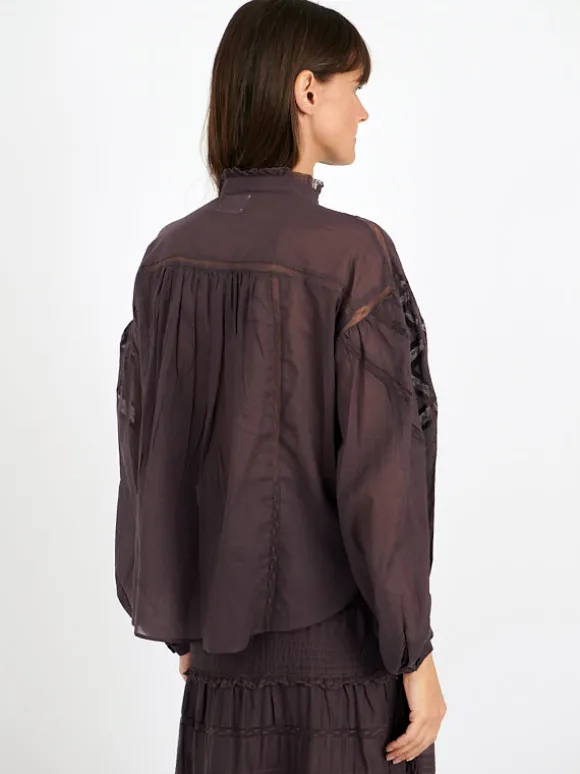 Gelma Top in Dark Plum