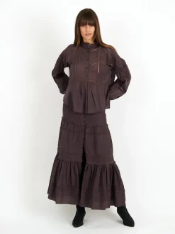 Gihane Skirt in Dark Plum