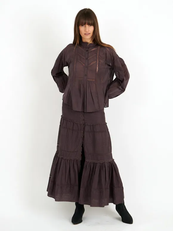 Gihane Skirt in Dark Plum