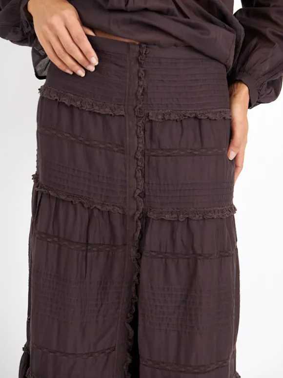 Gihane Skirt in Dark Plum