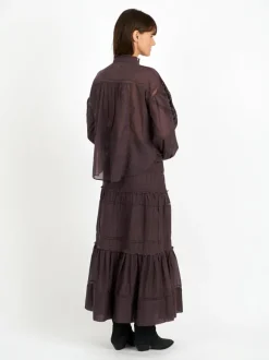 Gihane Skirt in Dark Plum