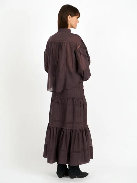 Gihane Skirt in Dark Plum