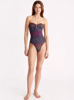 Halo Bustier in Imprime Cameleon