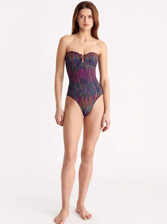 Halo Bustier in Imprime Cameleon