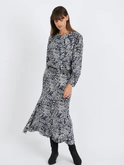 Hanane Dress in Midnight/White