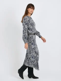 Hanane Dress in Midnight/White