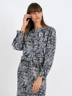 Hanane Dress in Midnight/White