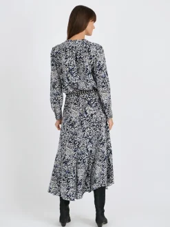 Hanane Dress in Midnight/White