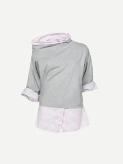 Henies Top in Grey Melange