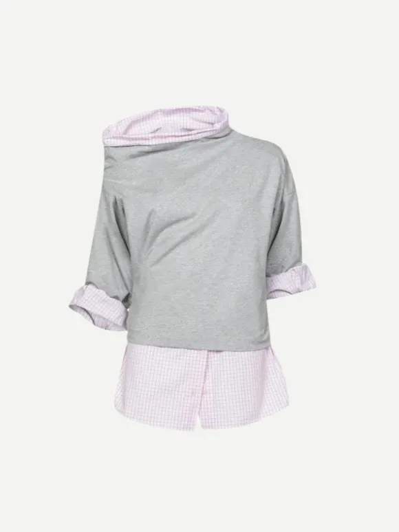 Henies Top in Grey Melange