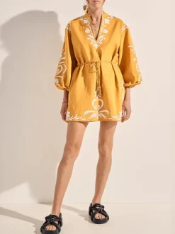 Hesiode Dress in Golden Yellow
