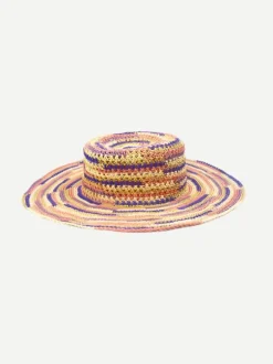 Hippie Fiesta Crochet Hat in Multi Lavender
