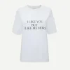 I Like You But I Like Me More Slogan Tee in White