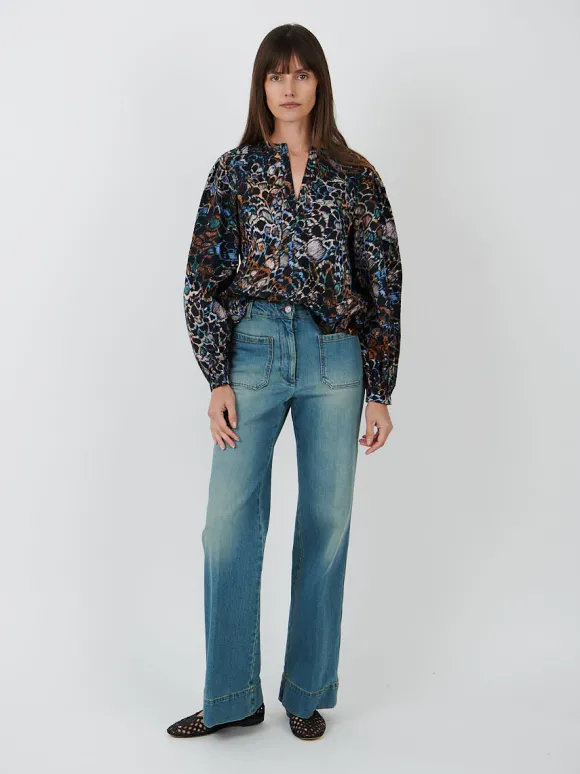 Ilara Blouse in Starling
