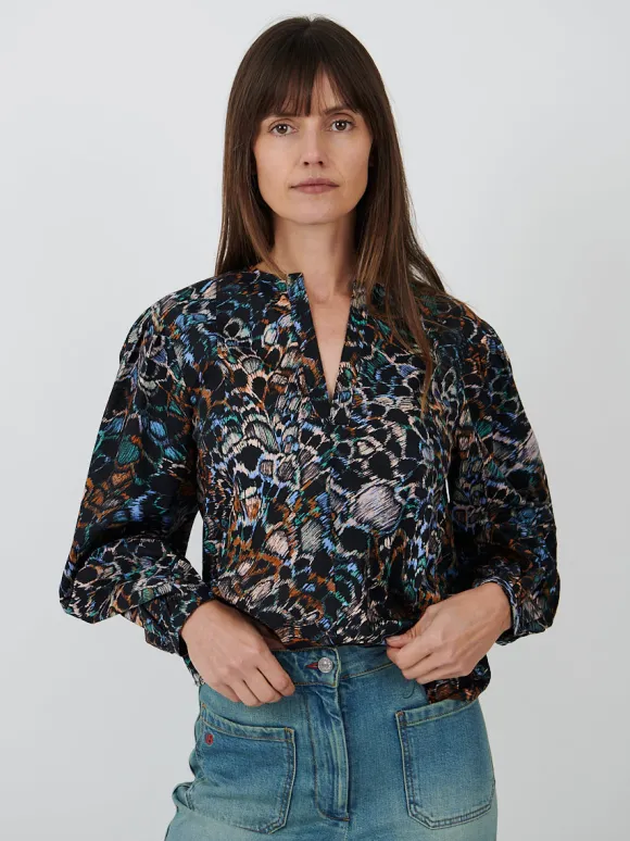 Ilara Blouse in Starling