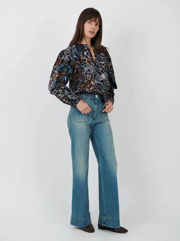 Ilara Blouse in Starling