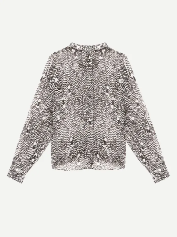 Ilda Shirt in Black/Ecru