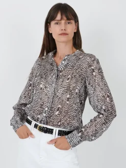 Ilda Shirt in Black/Ecru