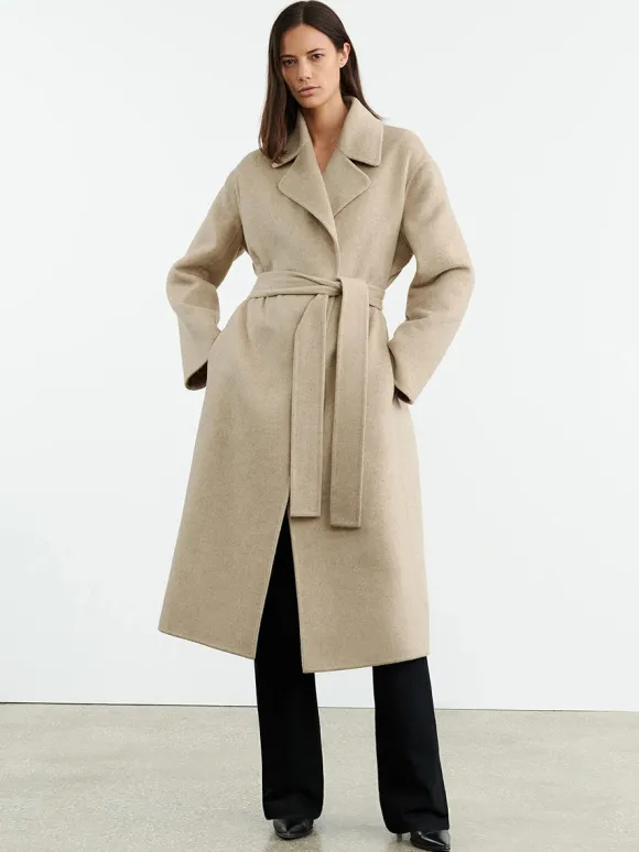 Jarel Wrap Coat in Hazelnut