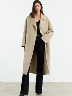 Jarel Wrap Coat in Hazelnut