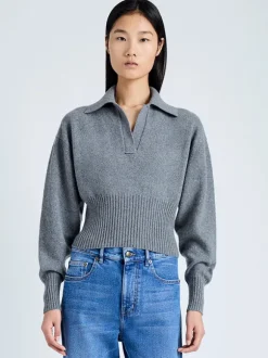 Jeanne Sweater In Grey Melange