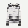 Jordan Henley Tee in Navy Stripe